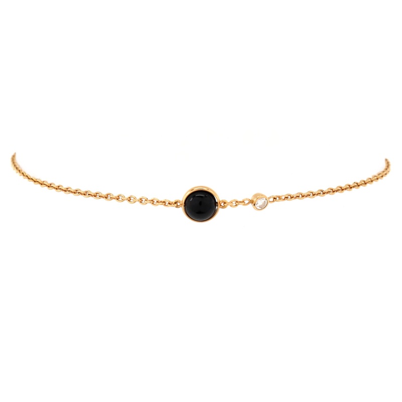 Possession Bracelet 18K Rose Gold with Onyx and Diamond