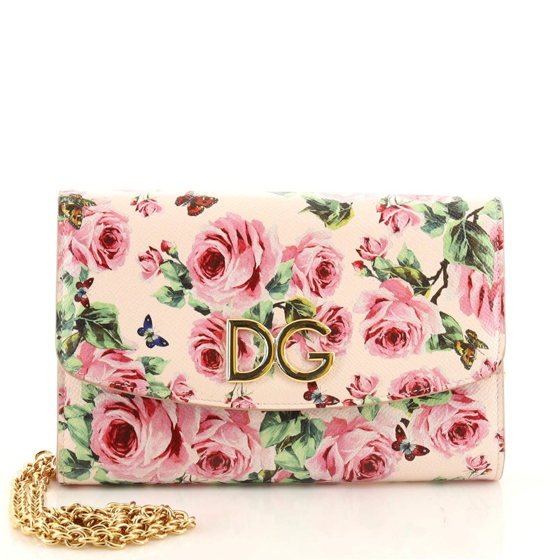 Wallet on Chain Printed Leather S744817024772