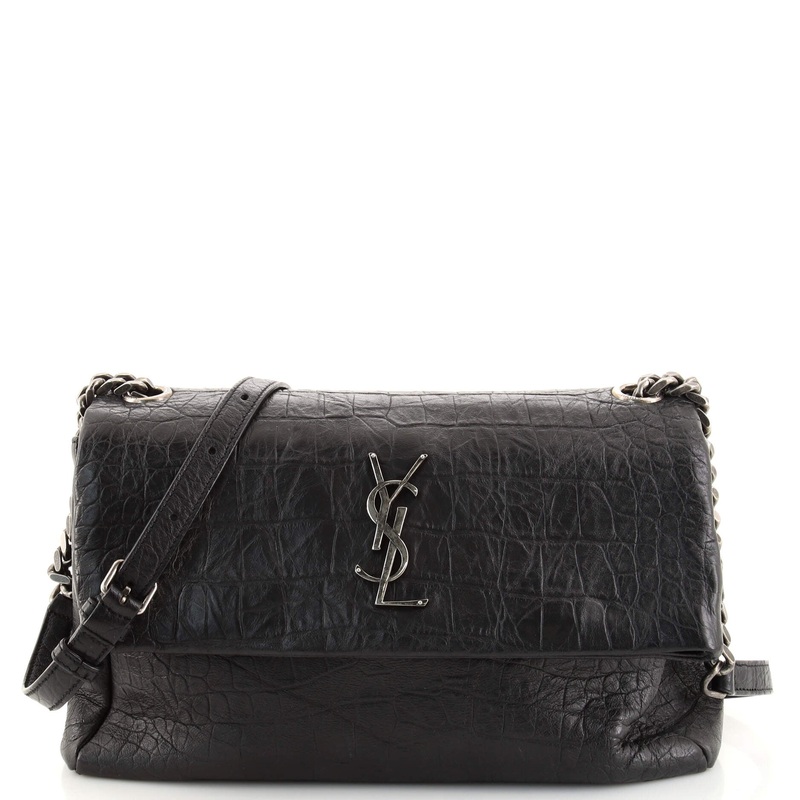 West Hollywood Shoulder Bag Crocodile Embossed Leather Medium S744817026864