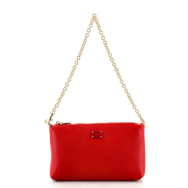 Zip Chain Pochette Leather Small