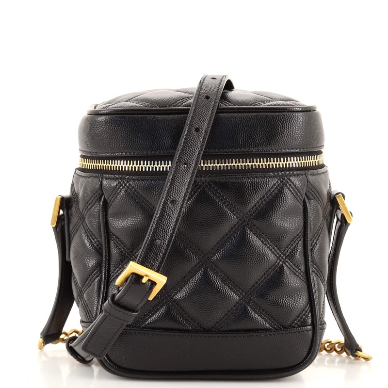 80’s Vanity Bag Quilted Leather S744817013752