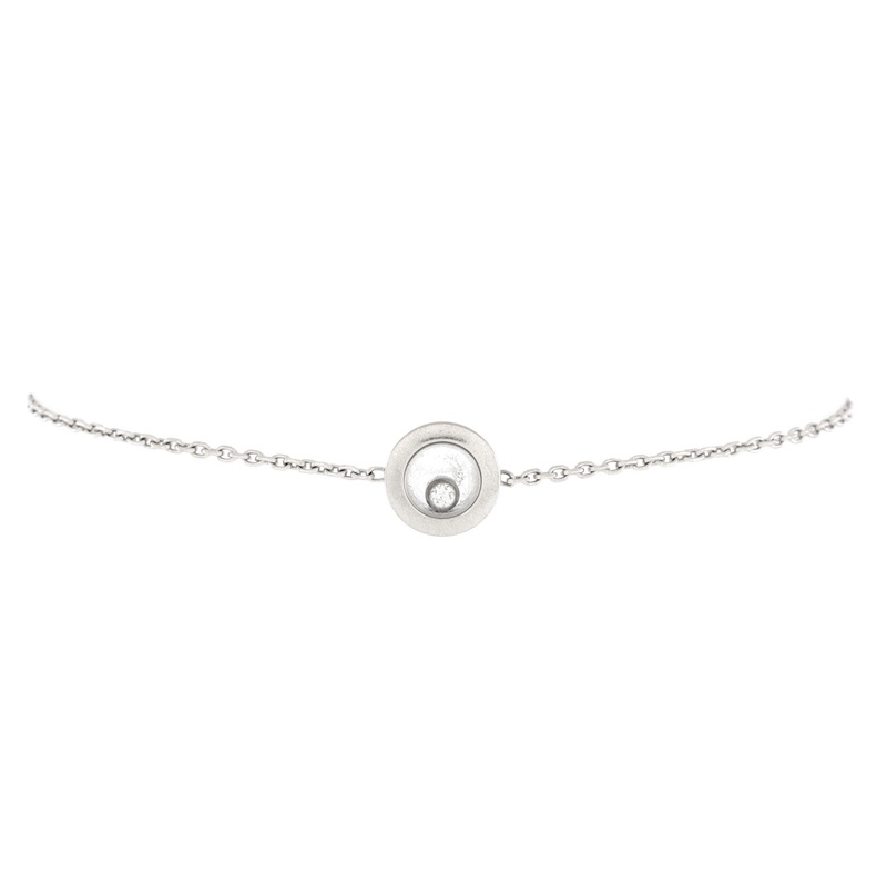Happy Diamonds 1 Diamond Icons Bracelet 18K White Gold with Diamond