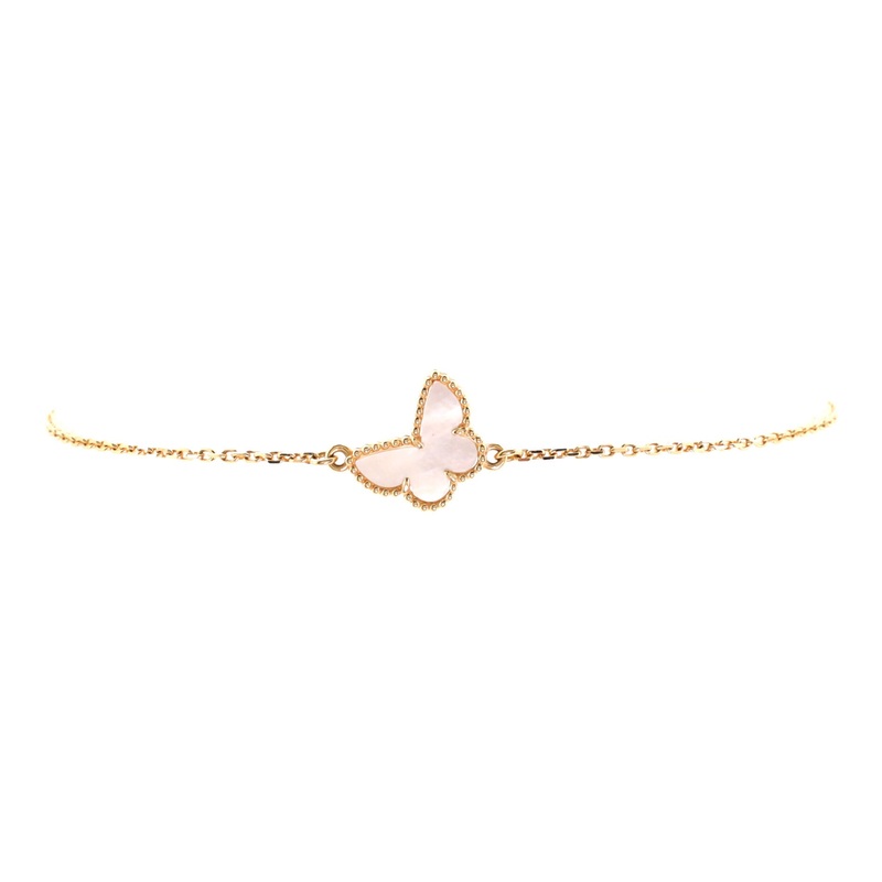 Sweet Alhambra Butterfly Bracelet 18K Yellow Gold and Mother of Pearl S744816994185