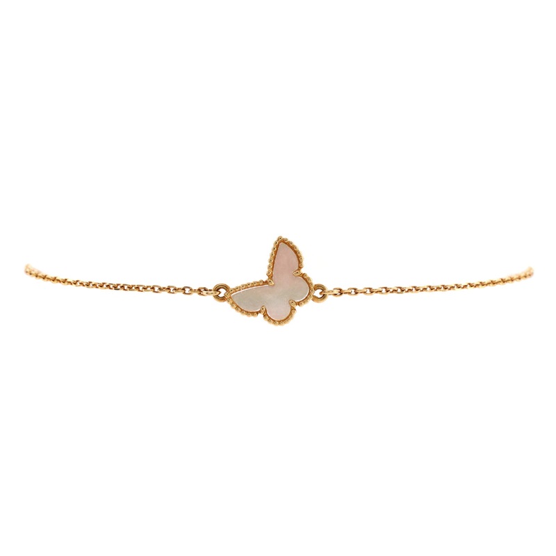 Sweet Alhambra Butterfly Bracelet 18K Yellow Gold and Mother of Pearl S744816976406