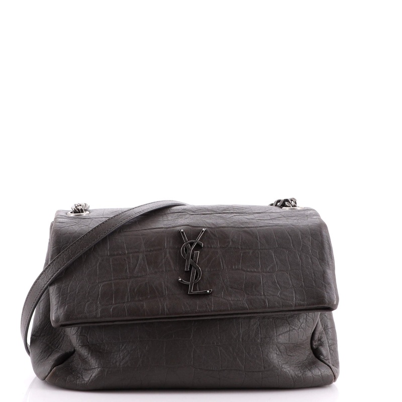 West Hollywood Shoulder Bag Crocodile Embossed Leather Medium S744816973520