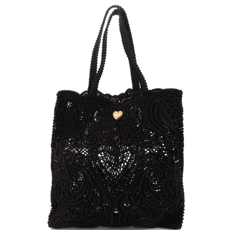 Beatrice Tote Bag Crochet Lace Jacquard Medium
