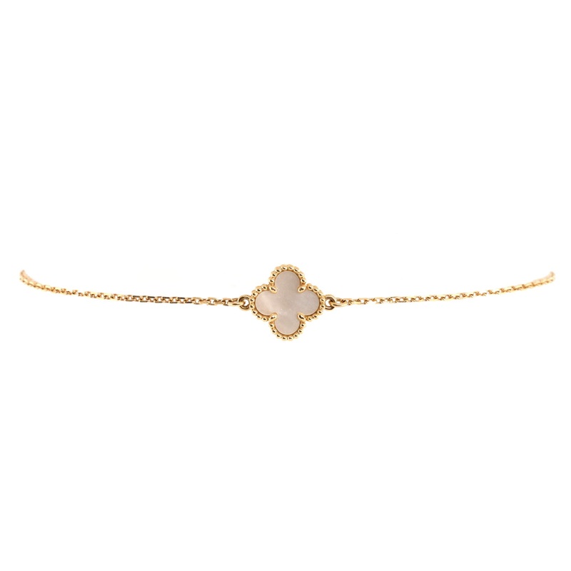 Sweet Alhambra Bracelet 18K Yellow Gold and Mother of Pearl S744816967550