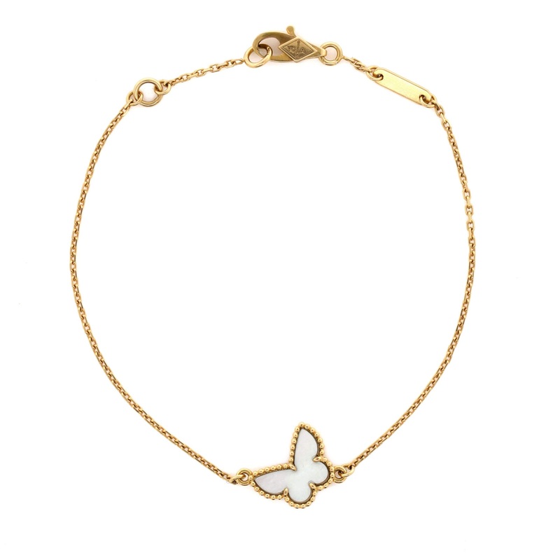 Sweet Alhambra Butterfly Bracelet 18K Yellow Gold and Mother of Pearl S744816965280