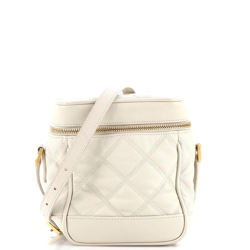 80’s Vanity Bag Quilted Leather S744816955763
