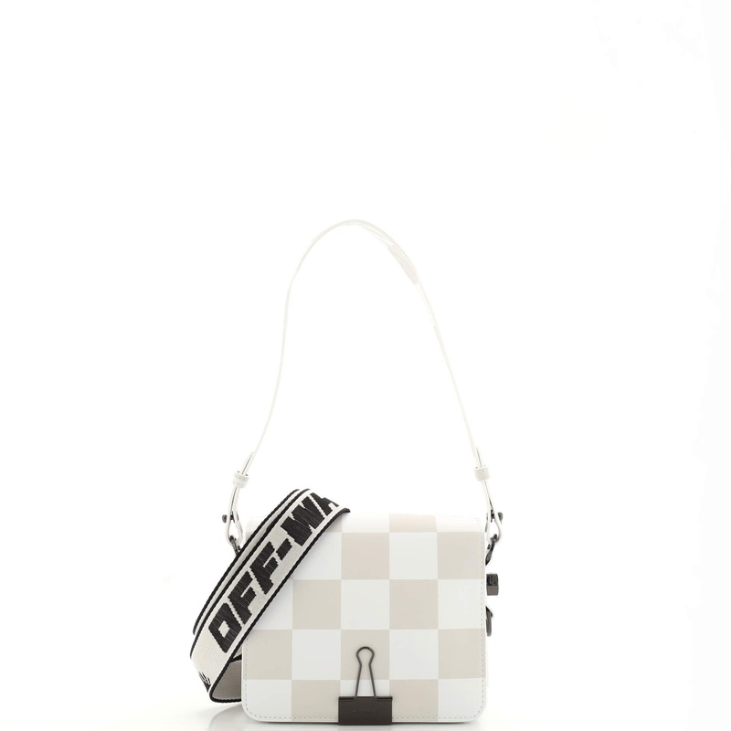 Binder Clip Flap Bag Printed Leather Small S744816961406