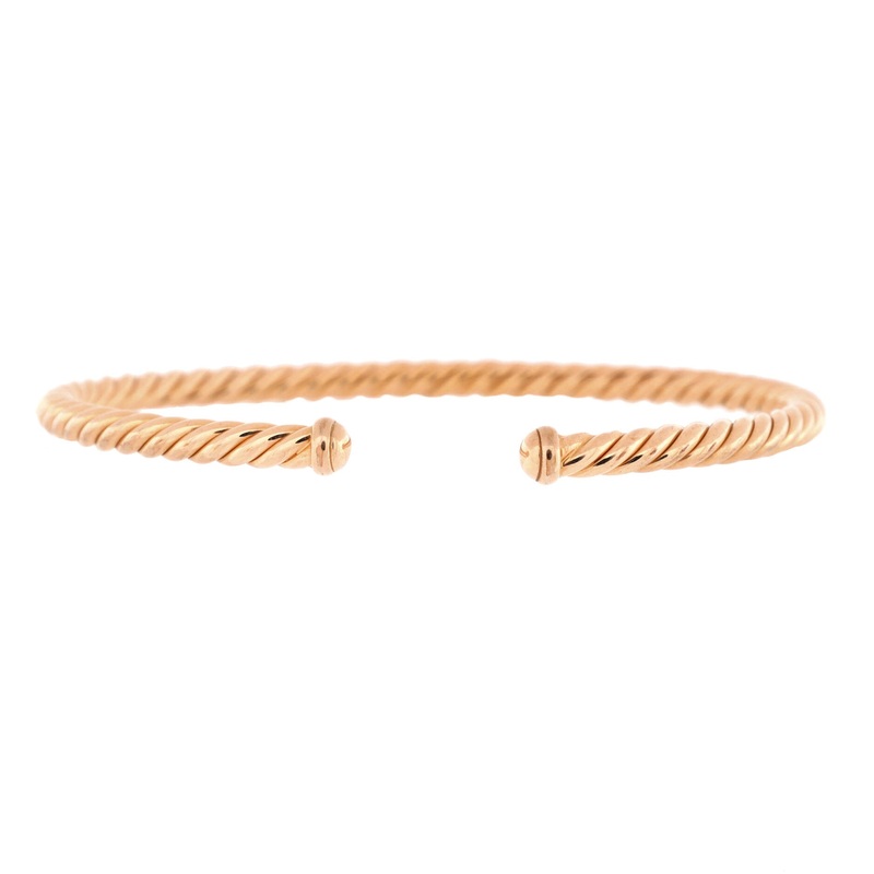 Cable Spira Bracelet 18K Rose Gold 4mm