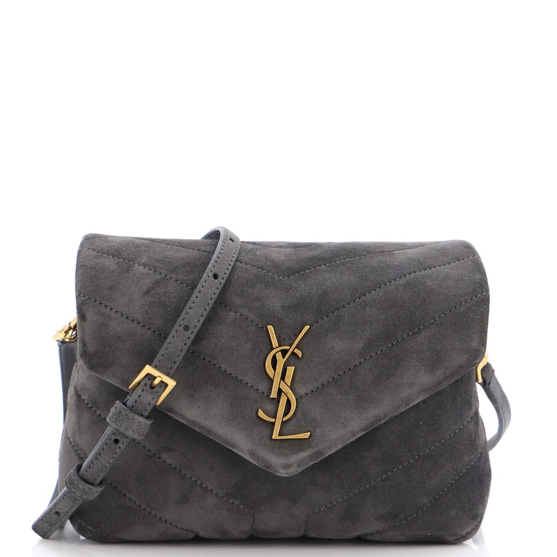 Loulou Shoulder Bag Matelasse Chevron Suede Toy S744816956656