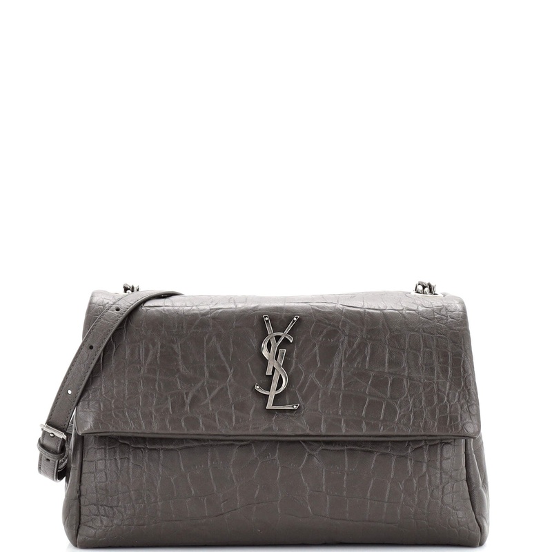 West Hollywood Shoulder Bag Crocodile Embossed Leather Medium S744816950470