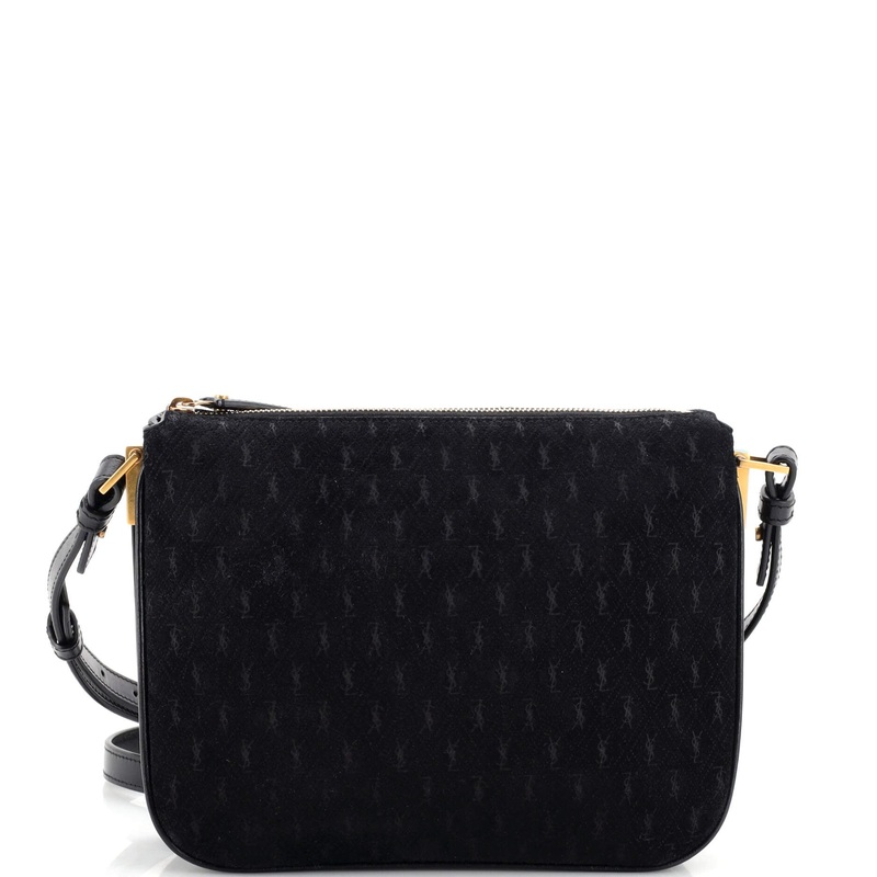Zip Crossbody Bag Monogram All Over Suede Small S744816947649