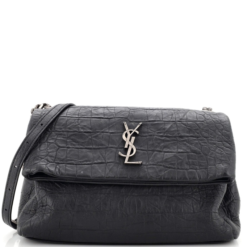 West Hollywood Shoulder Bag Crocodile Embossed Leather Medium S744816942070