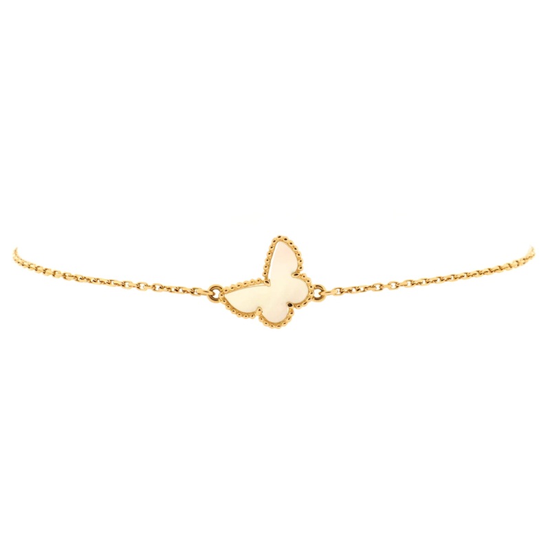 Sweet Alhambra Butterfly Bracelet 18K Yellow Gold and Mother of Pearl S744816933172