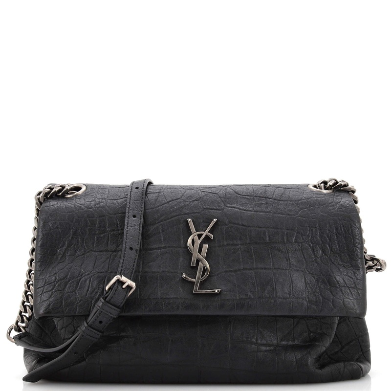 West Hollywood Shoulder Bag Crocodile Embossed Leather Medium S744816932875