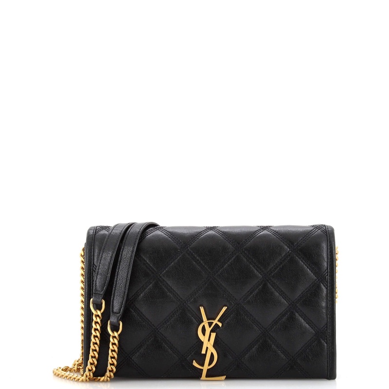 Becky Chain Wallet Quilted Leather S744816931694