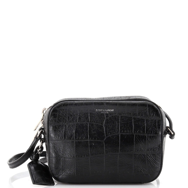 Camera Bag Crocodile Embossed Leather Small S744816927702