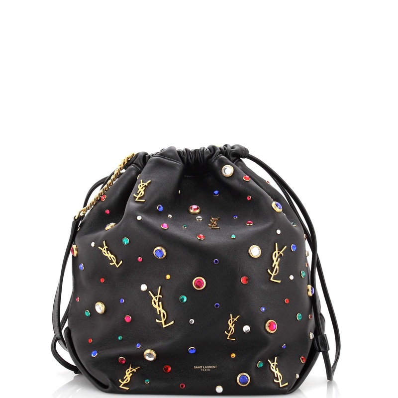 Teddy Bucket Bag Embellished Leather Small S744816926880