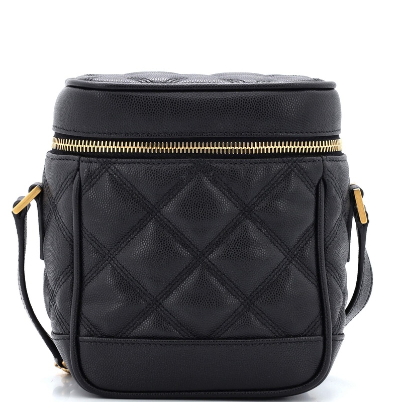80’s Vanity Bag Quilted Leather S744816923538