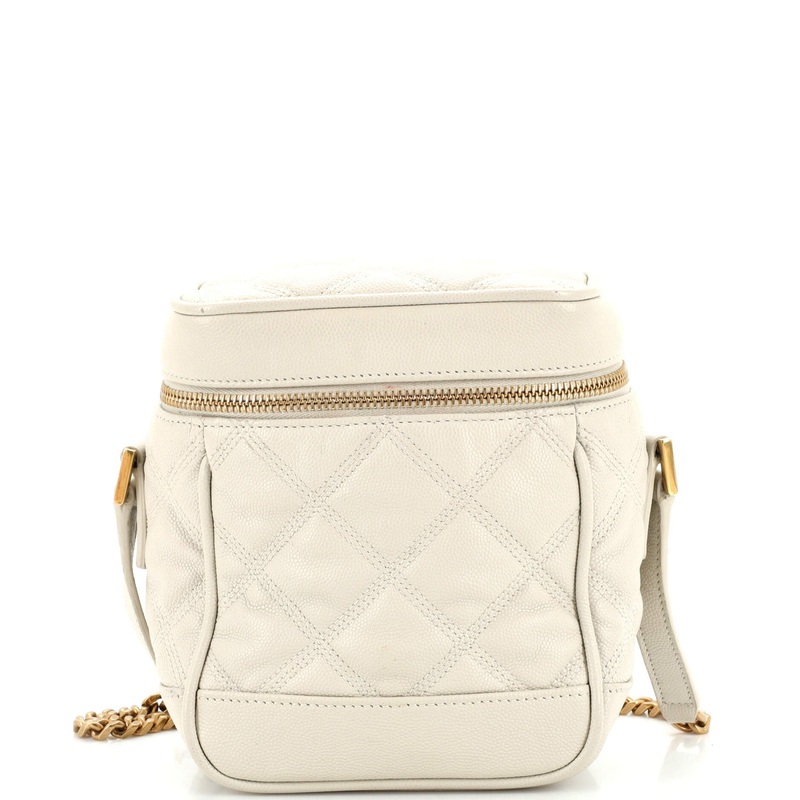 80’s Vanity Bag Quilted Leather S744816923990