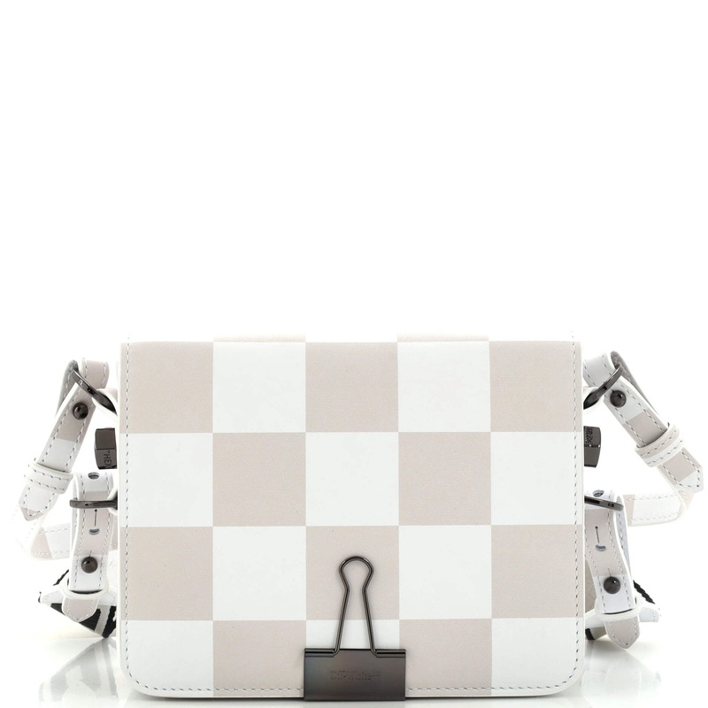 Binder Clip Flap Bag Printed Leather Small S744816924081