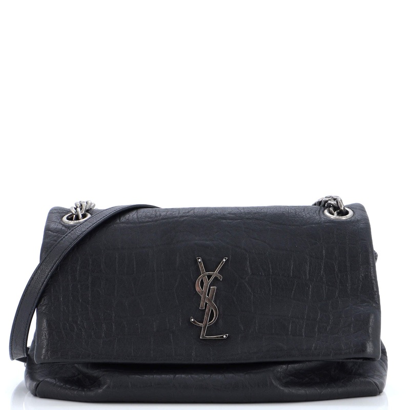 West Hollywood Shoulder Bag Crocodile Embossed Leather Medium S744816920263