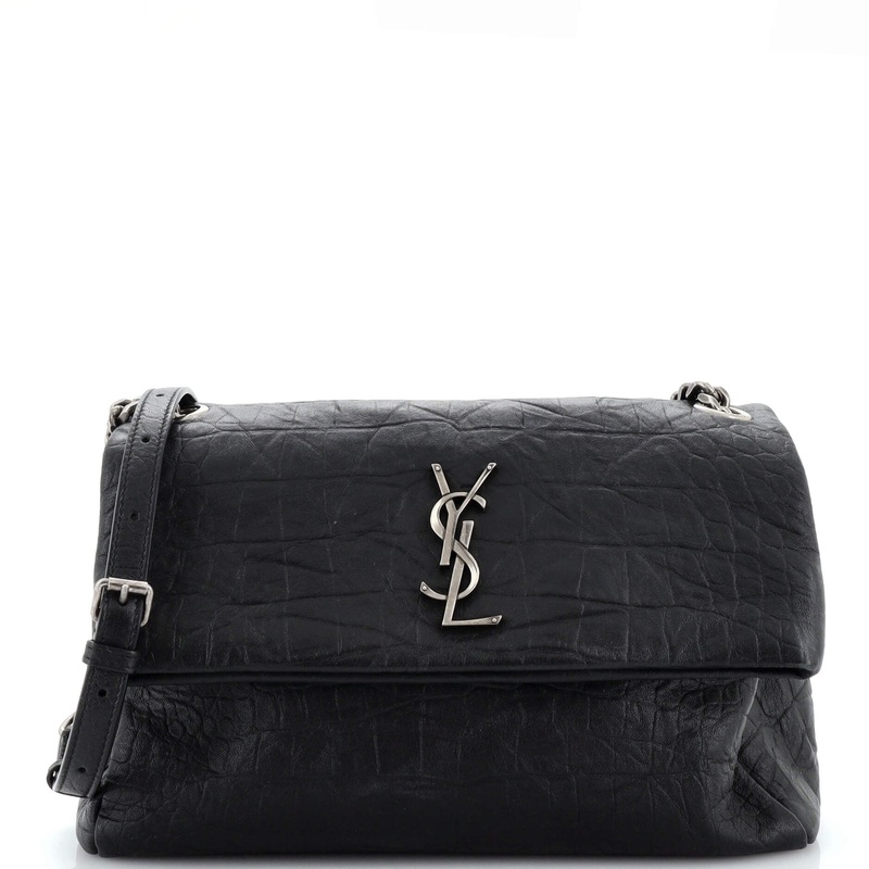 West Hollywood Shoulder Bag Crocodile Embossed Leather Medium S744816917854