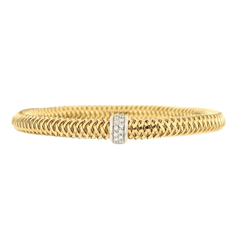 Primavera Station Flexible Bracelet 18K Yellow Gold with Diamonds