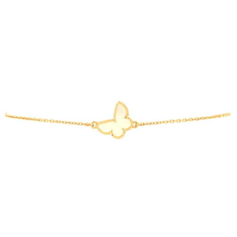 Sweet Alhambra Butterfly Bracelet 18K Yellow Gold and Mother of Pearl S744816909368