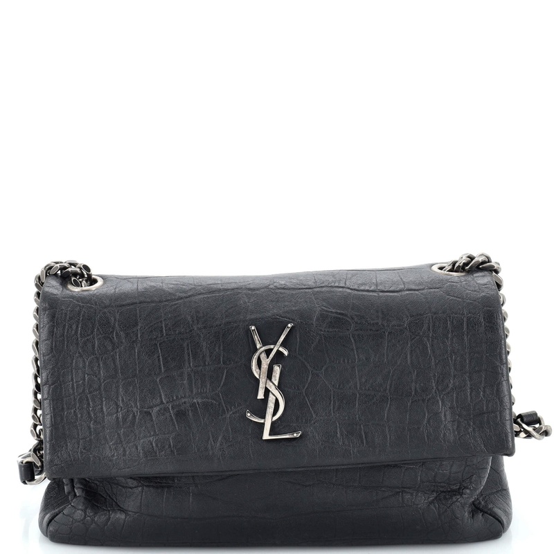 West Hollywood Shoulder Bag Crocodile Embossed Leather Medium S744816903541