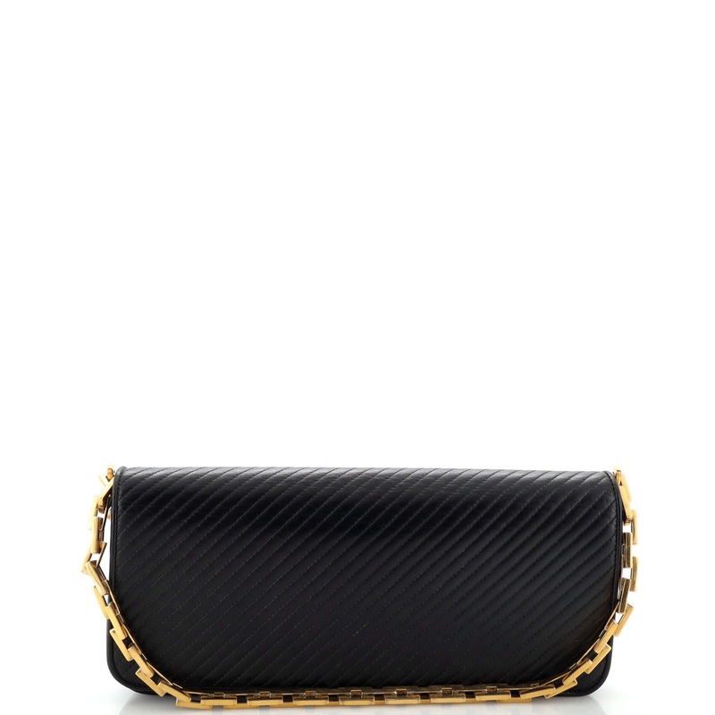 Babylone Chain Flap Bag Diagonal Quilted Leather Small