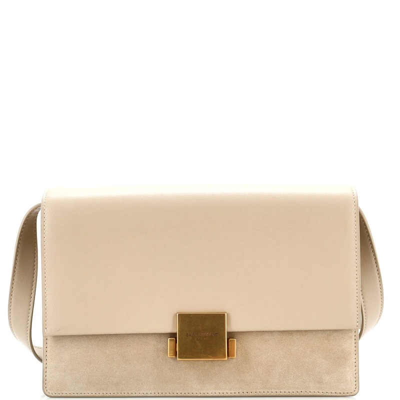 Bellechasse Shoulder Bag Suede and Leather Medium S744816892143