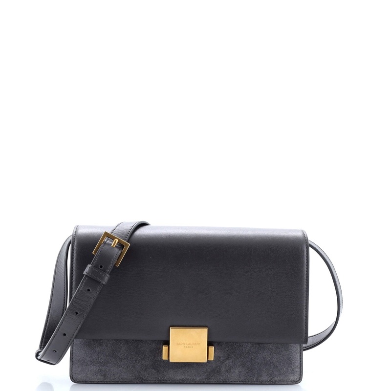 Bellechasse Shoulder Bag Suede and Leather Medium S744816887762