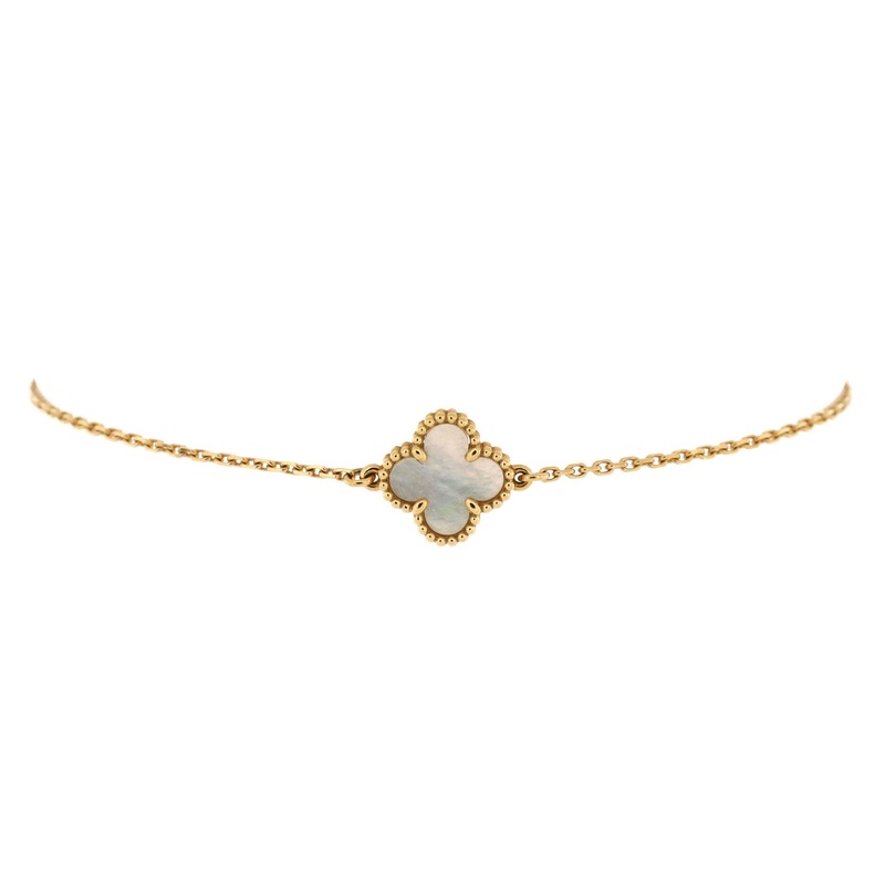 Sweet Alhambra Bracelet 18K Yellow Gold and Mother of Pearl S744816891456