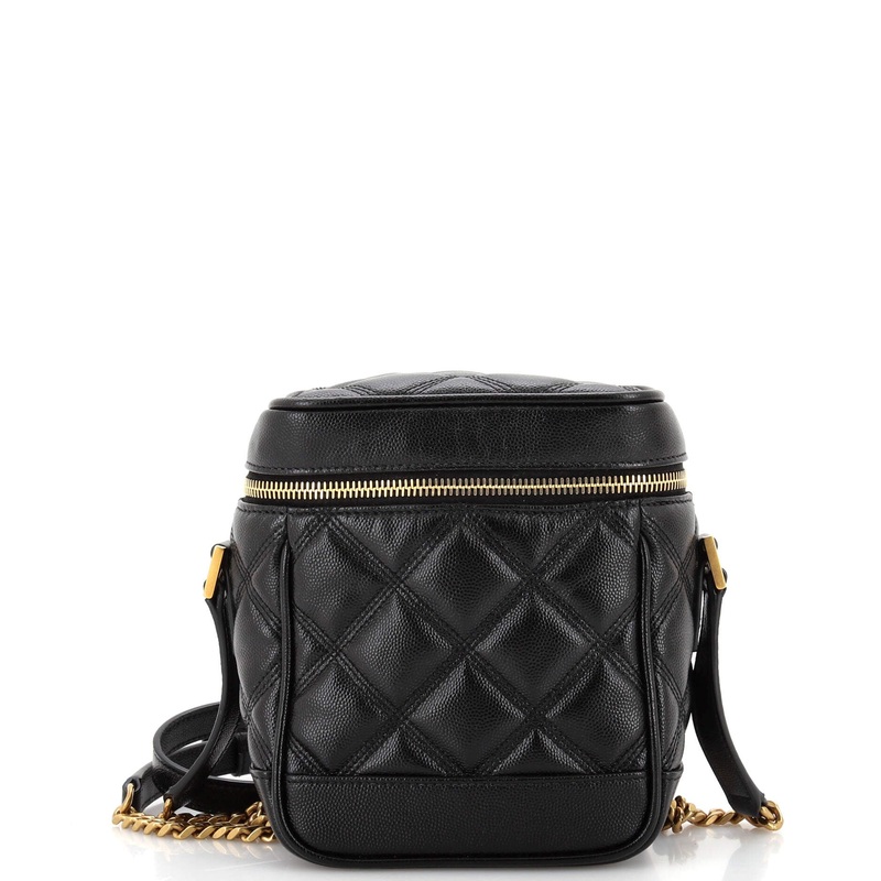 80’s Vanity Bag Quilted Leather S744816879466