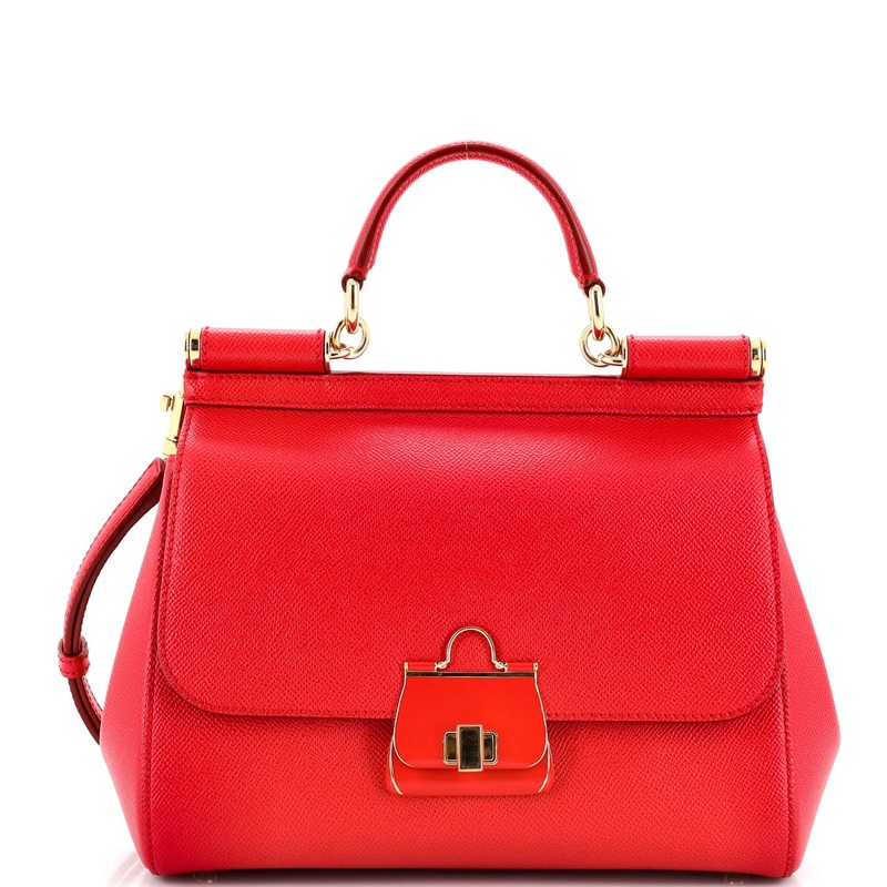 Miss Sicily Bag Leather with Miss Sicily Bag Silhouette Closure Medium