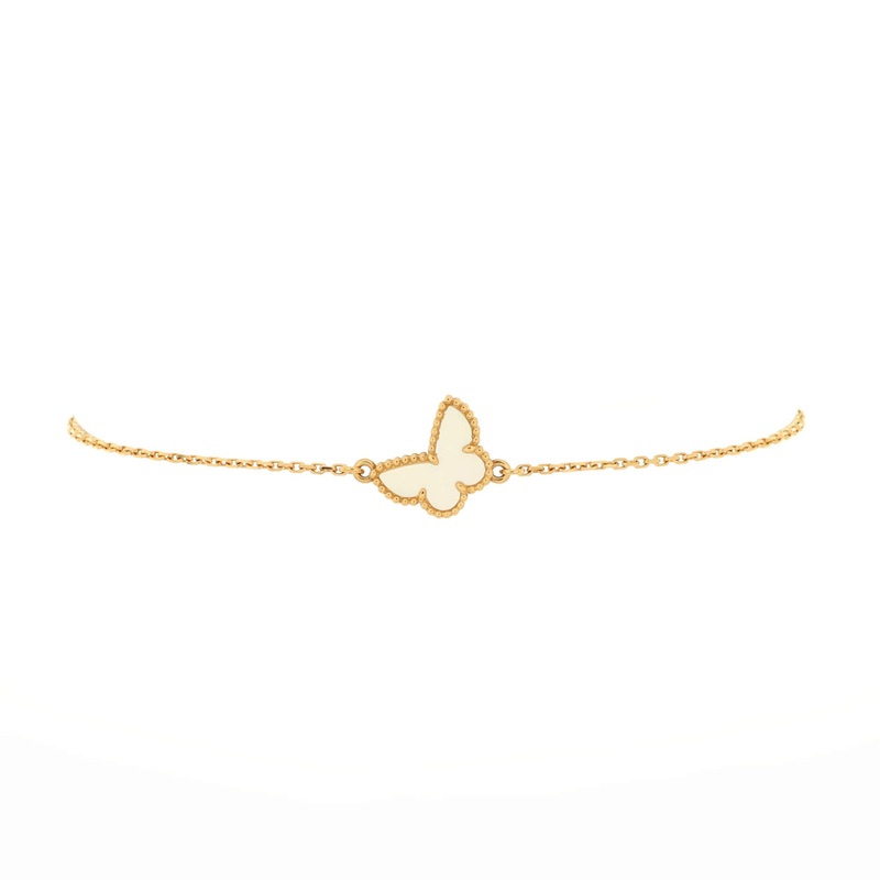 Sweet Alhambra Butterfly Bracelet 18K Yellow Gold and Mother of Pearl S744816881696