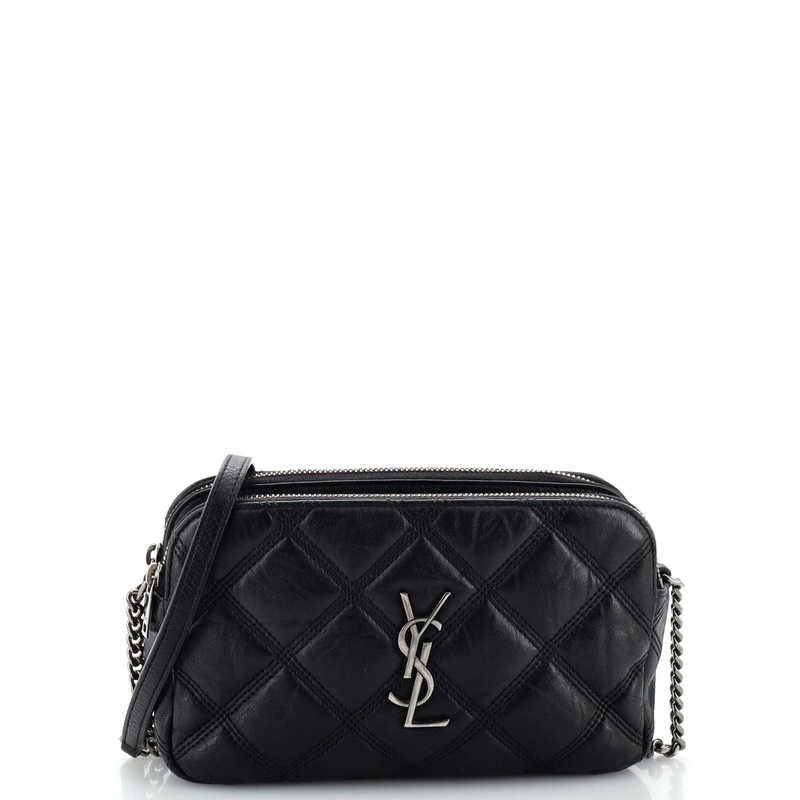 Becky Double Zip Crossbody Bag Quilted Leather Mini S744816876706