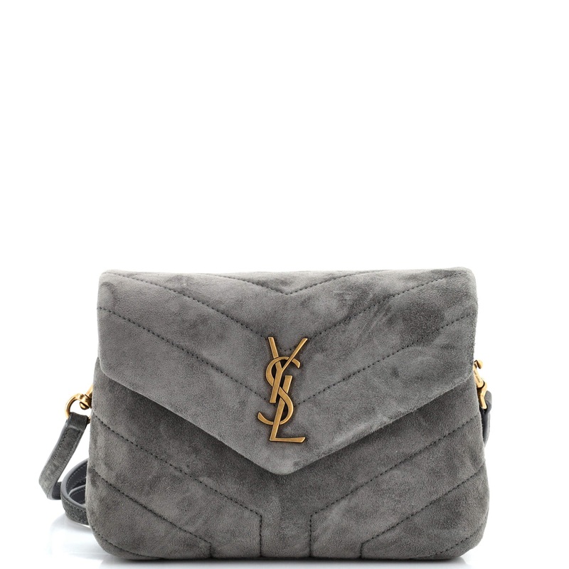 Loulou Shoulder Bag Matelasse Chevron Suede Toy S744816868808