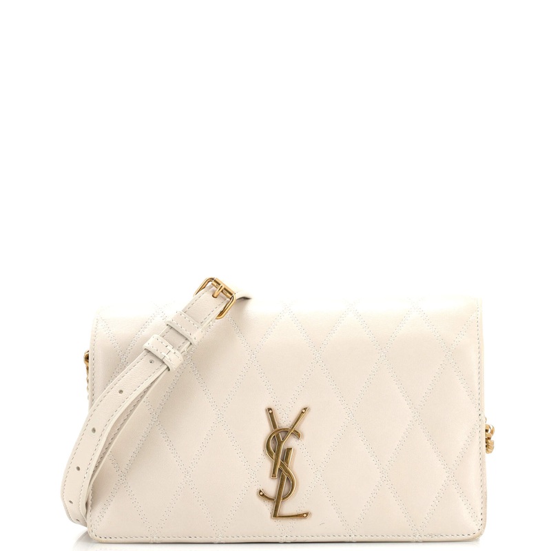 Angie Chain Shoulder Bag Quilted Leather Small S744816856264