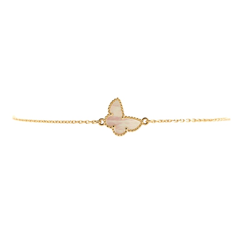 Sweet Alhambra Butterfly Bracelet 18K Yellow Gold and Mother of Pearl S744816844828