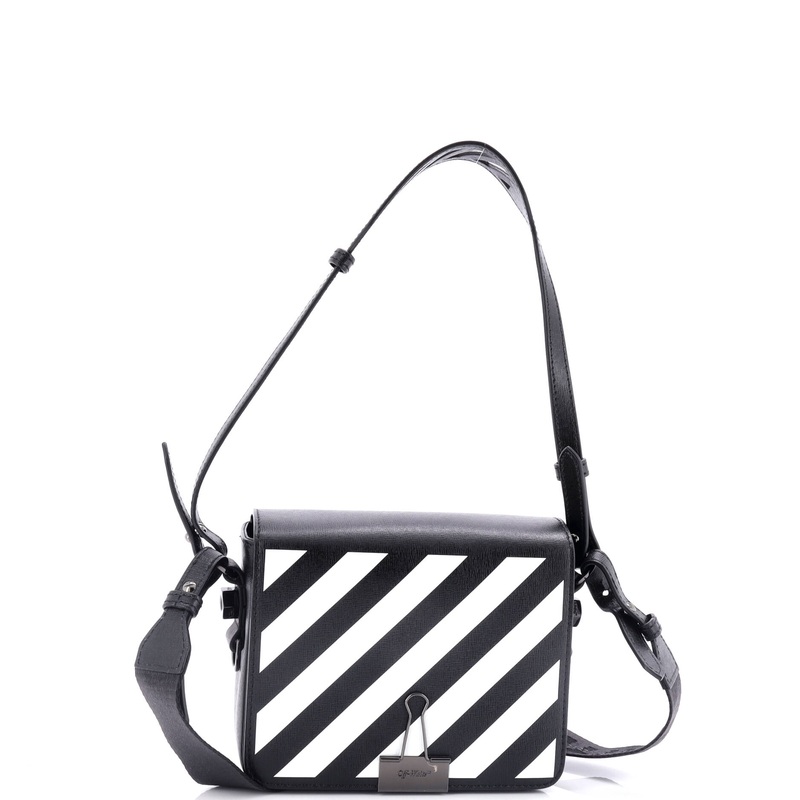 Binder Clip Flap Bag Printed Leather Small S744816833710