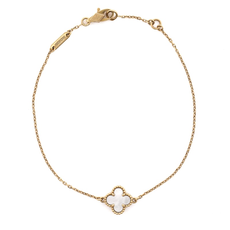 Sweet Alhambra Bracelet 18K Yellow Gold and Mother of Pearl S744816826738