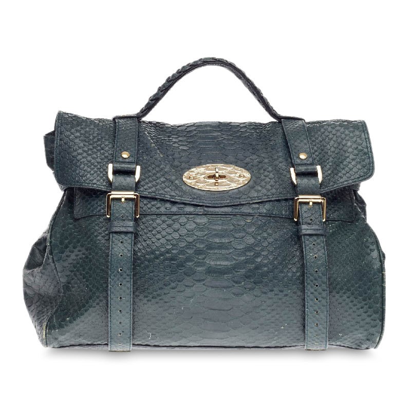 Alexa Satchel Silky Snake Print
