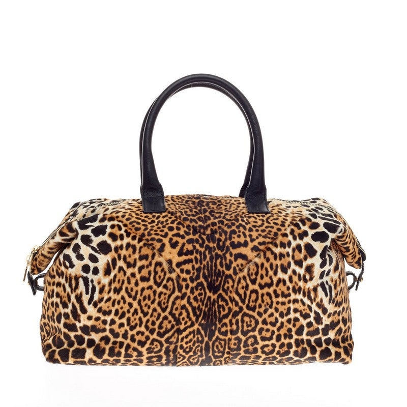 Easy Y Satchel Leopard Print Pony Hair S744816823161