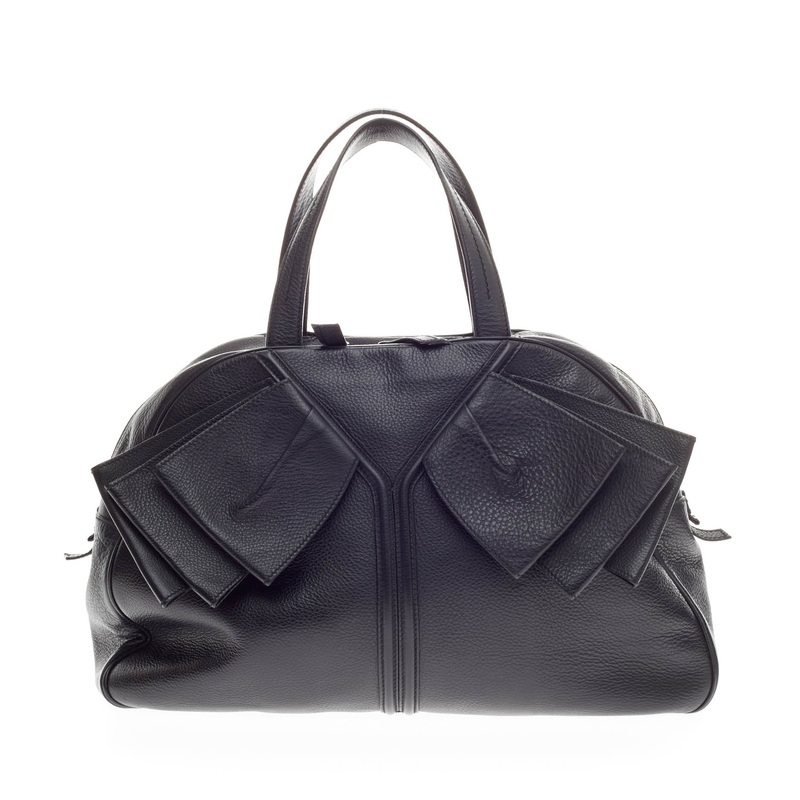 Y Bow Bag Pebbled Leather