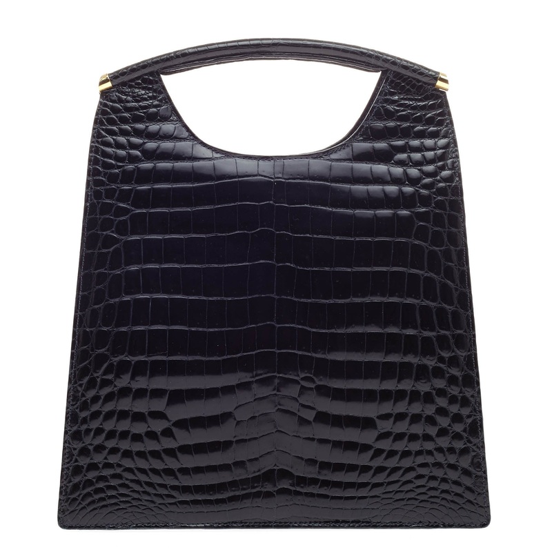 Convertible Bar Handle Satchel Crocodile