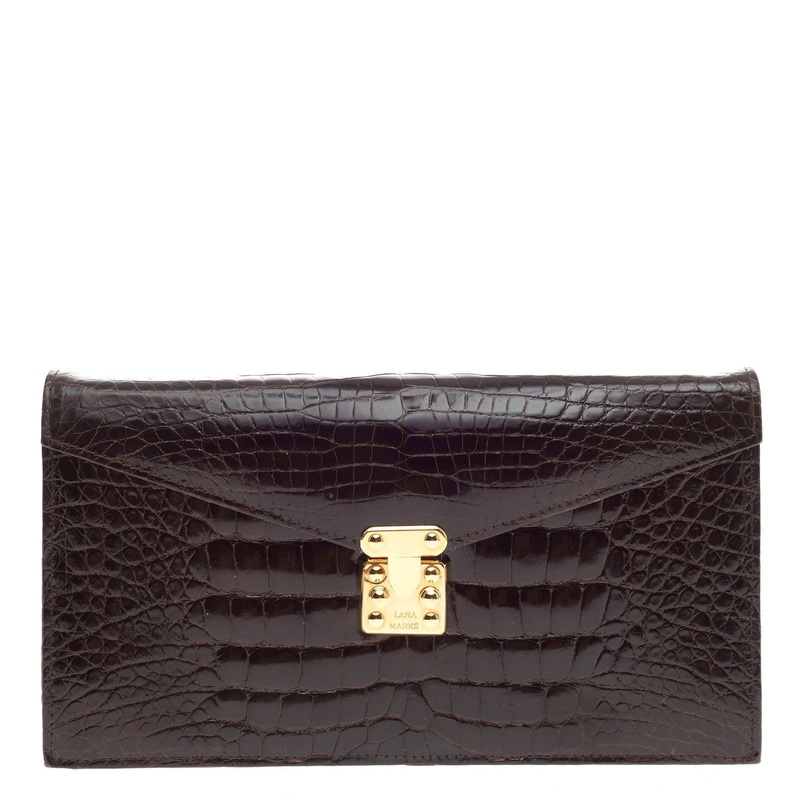 Convertible Envelope Clutch Crocodile Small